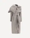 Ferragamo Oversized Asymmetric Coat In Gray