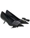 Ferragamo 105mm Oversized-bow Leather Pumps In Black