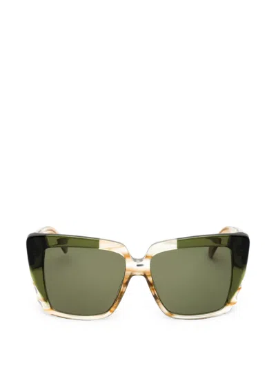 Ferragamo Oversized Square-frame Sunglasses In Transparent