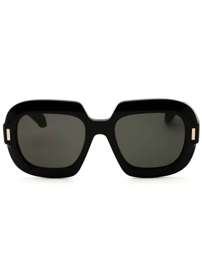 Ferragamo Oversized Women's Acetate Sunglasses - Sf2068se Style In Black