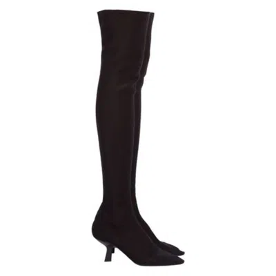 Ferragamo Over-the-knee Stretch Boots In Brown
