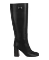 Ferragamo Ovidio 85 Knee-high Boots In Black