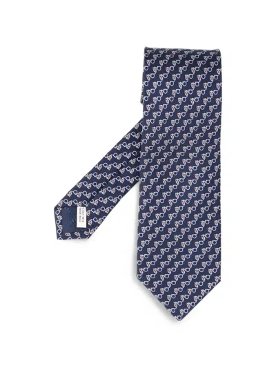 FERRAGAMO OWL-PRINT SILK TIE
