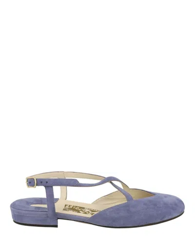 Ferragamo Oxalia Archive Limited Edition 1950's Flats In Blue