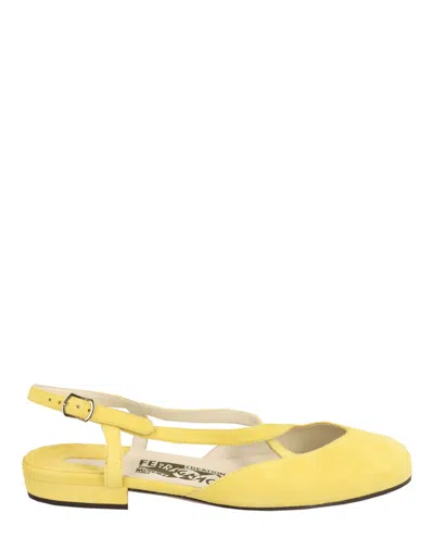 Ferragamo Oxalia Archive Limited Edition 1950's Flats In Yellow