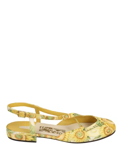 Ferragamo Oxalia Archive Limited Edition 1950s Flats In Yellow