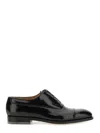Ferragamo Oxford Lace-up Shoes With Polished Finish In Black