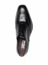 Ferragamo Oxford Leather Shoes In Black