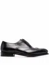 Ferragamo Oxford Leather Shoes In Schwarz