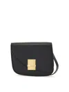 Ferragamo Small Asymmetric Leather Crossbody Bag In Black