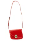 Ferragamo 'oyster' Red Asymmetric Crossbody Bag With Logo Detail In Red