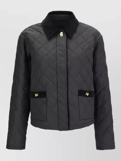 Ferragamo Padded Parka Coat In Brown