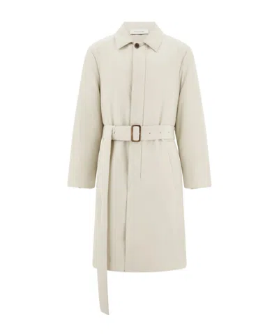 Ferragamo Padded Trench In Neutral