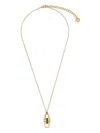 Ferragamo Padlock-pendant Necklace In Gold