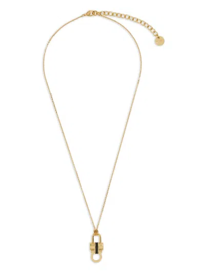 Ferragamo Padlock-pendant Necklace In Gold