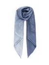 Ferragamo Palazzo Jacquard Silk Scarf Scarves And Foulards Light Blue