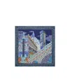 Ferragamo Palazzo Print Silk Scarf In Blue