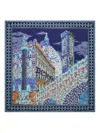 Ferragamo Palazzo Print Silk Scarf In Blue