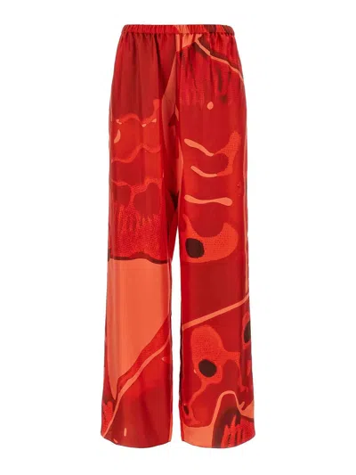 FERRAGAMO PALAZZO SILK PANTS