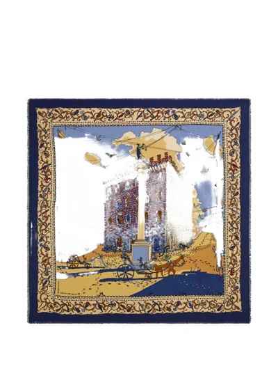 Ferragamo Palazzo Spini-feroni Print Shawl In Multi