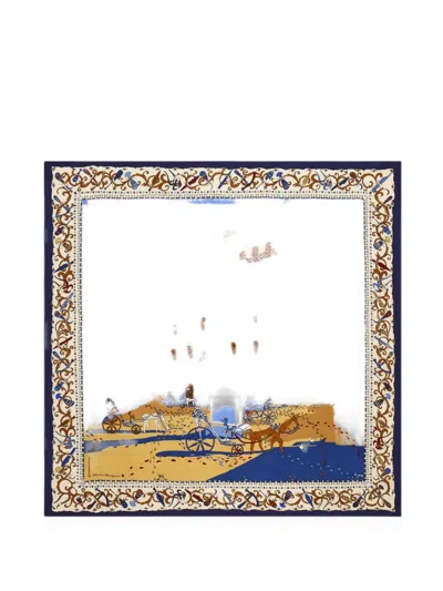 Ferragamo Palazzo Spini-feroni Scarf In Blue