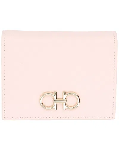 Ferragamo Pale Pink Calf Leather Wallet