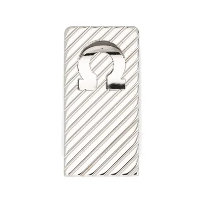Ferragamo Palla Tie Clip In Silver