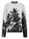 Ferragamo Crew Neck Sweater With Trinidad Print In White