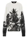 Ferragamo Palm-tree Print Sweatshirt In Multi