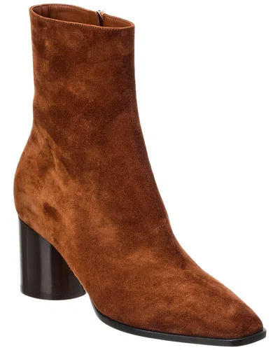 Ferragamo Pampero Suede Ankle Boots In Tan