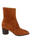 Ferragamo Pampero Suede Booties In Brown