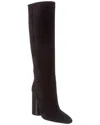 Ferragamo Pampero Suede Knee-high Boot In Brown
