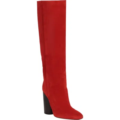 Ferragamo Pampero Suede Knee High Boot In Multi