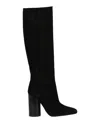 Ferragamo Pampero Suede Knee-high Boots In Black