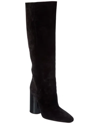Ferragamo Pampero Suede Knee-high Boot In Brown