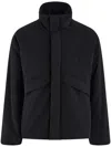 Ferragamo Panelled Cotton Jacket In Schwarz
