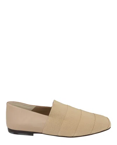 Ferragamo Panelled Grosgrain Loafers In Neutral