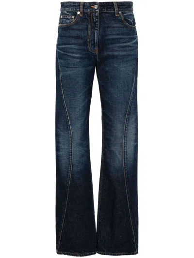 FERRAGAMO WHISKERED STRAIGHT-LEG JEANS 