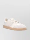 Ferragamo Salvatore  Cream Leather Achille 1' Sneakers Men