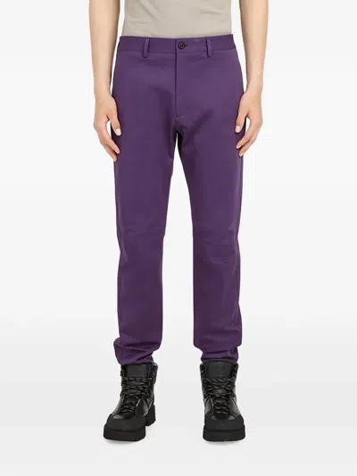 Ferragamo Panelled-knee Trousers In Purple