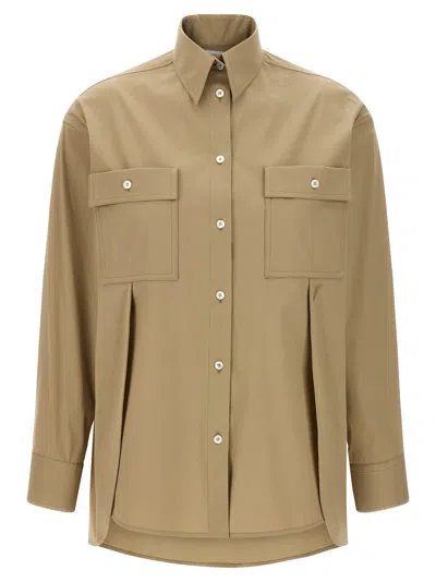 Ferragamo Pannelli Shirt Shirt And Blouse In Beige