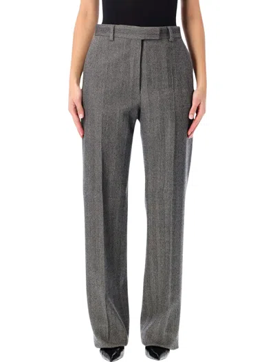 FERRAGAMO FERRAGAMO CHEVRON WOOL TAILORED TROUSERS