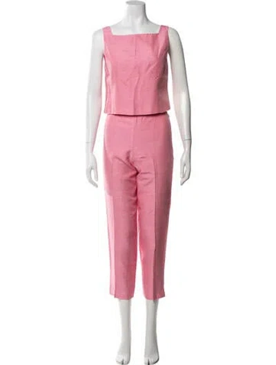 Pre-owned Ferragamo Pant Set In Pink