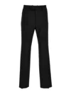 Ferragamo Straight-leg Pleated Trousers In Black