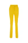 Ferragamo Tailored Wool Slim Pants In Yellow