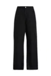 Ferragamo Wide Leg Canvas Chinos In 001