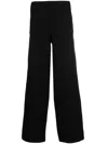 Ferragamo Wide Leg Trousers In Black