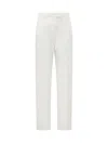 Ferragamo Cotton  Rubber Pants In White