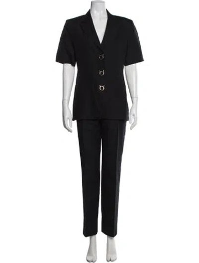 Pre-owned Ferragamo Pantsuit In Black
