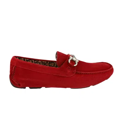 Pre-owned Ferragamo Parigi Eco Driver Wide 'red' | Men's Size 7